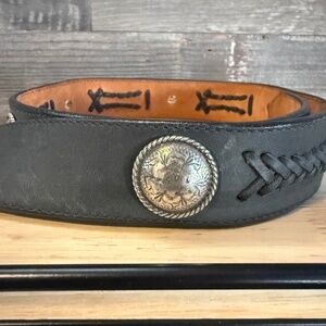 Tony Lama 1043L Vintage Concho Leather Western Belt black size 30